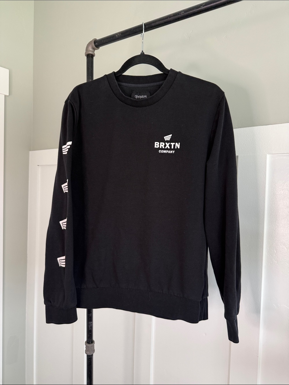 Brixton Black Crewneck with White Logos